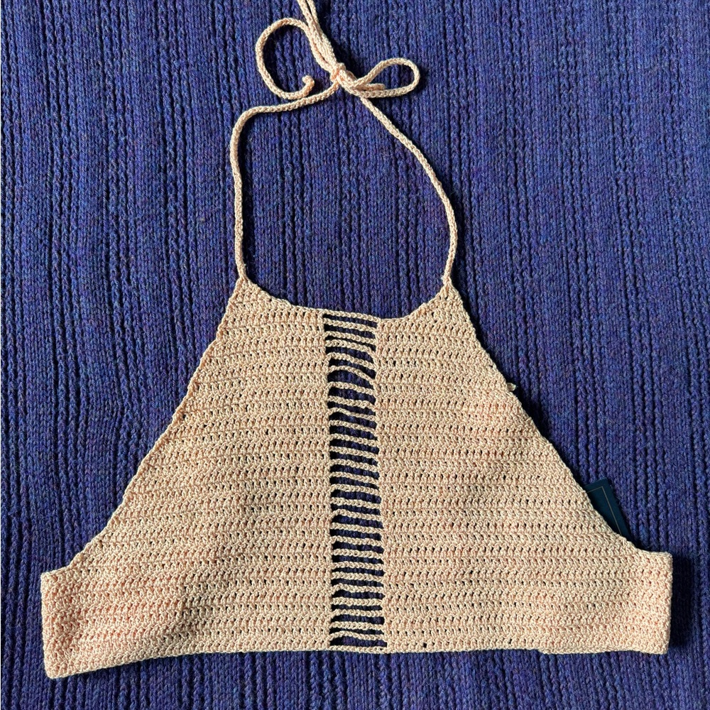 Michael Costello x Revolve Crocheted Halter Top